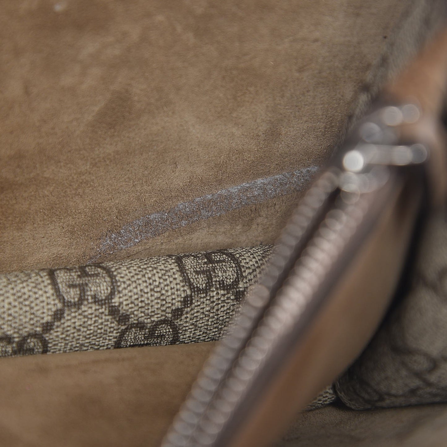 GG Supreme Monogram Small Dionysus Shoulder Bag Taupe
