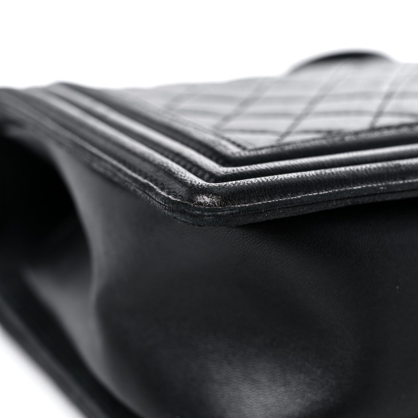 Lambskin Quilted New Medium Boy Flap Black