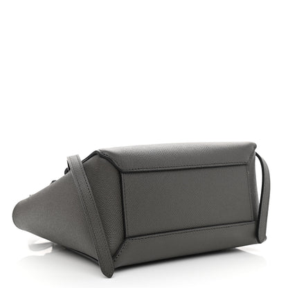 Celine Grained Calfskin Nano Belt Bag Grey 3 of 10
