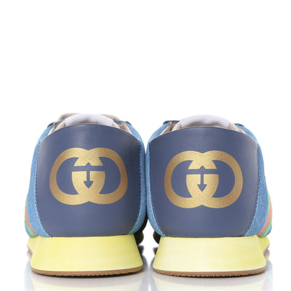 Gucci Suede Web Womens Rocket Sneakers 38.5 Bright Splash Thunder 6 of 9