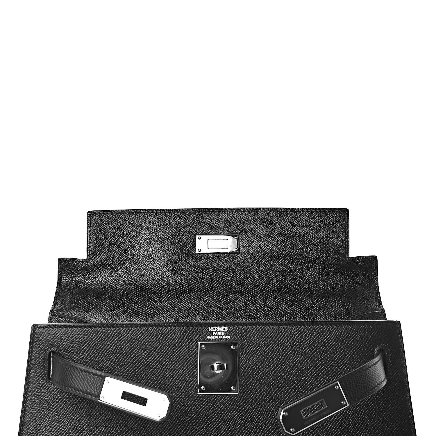 Hermes Epsom Kelly Sellier 28 Black 11 of 36
