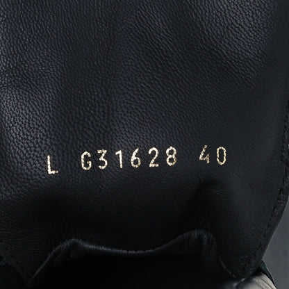 Chanel Lambskin Camellia High Top Sneakers 40 Navy 9 of 10