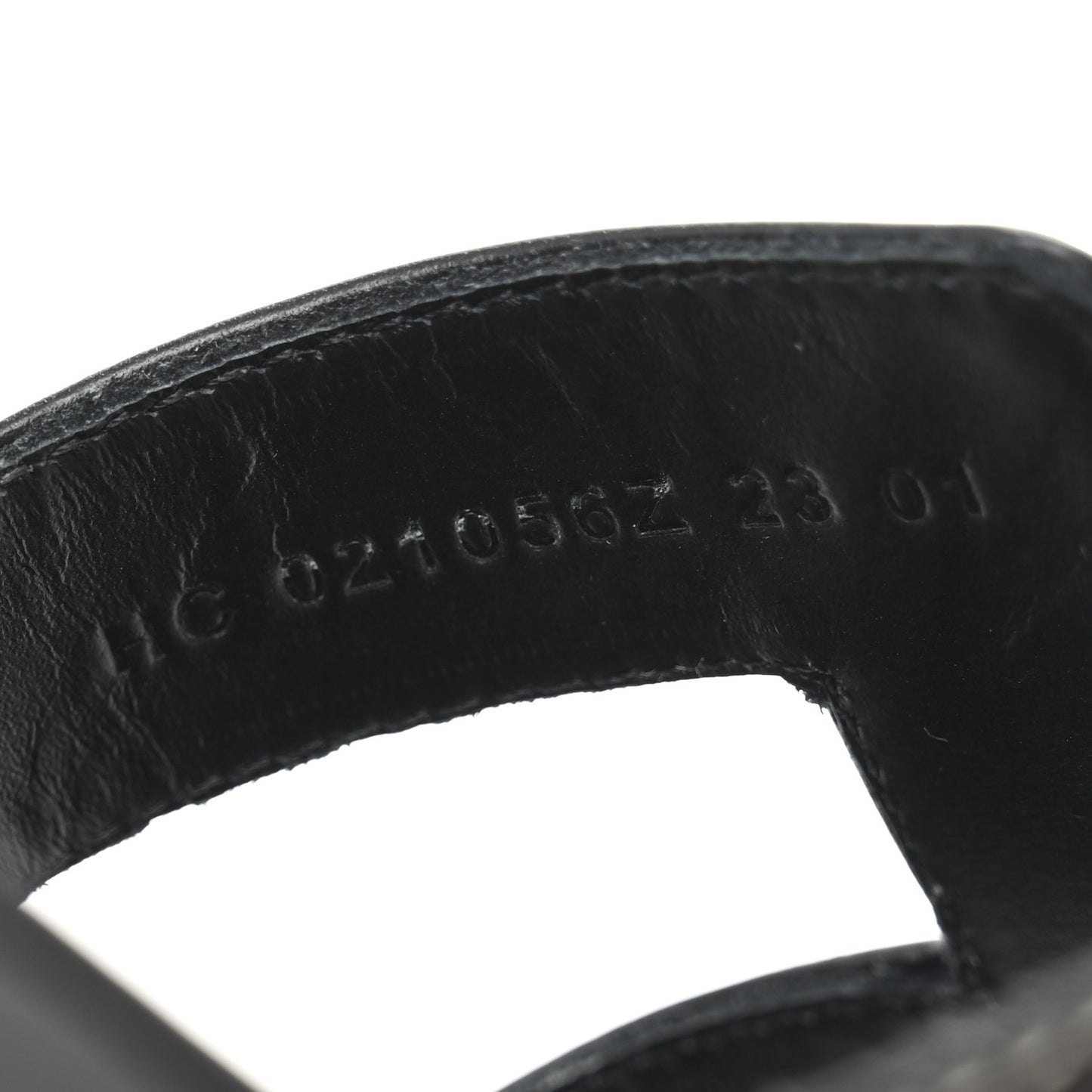 Box Calfskin Oran Sandals 38 Black