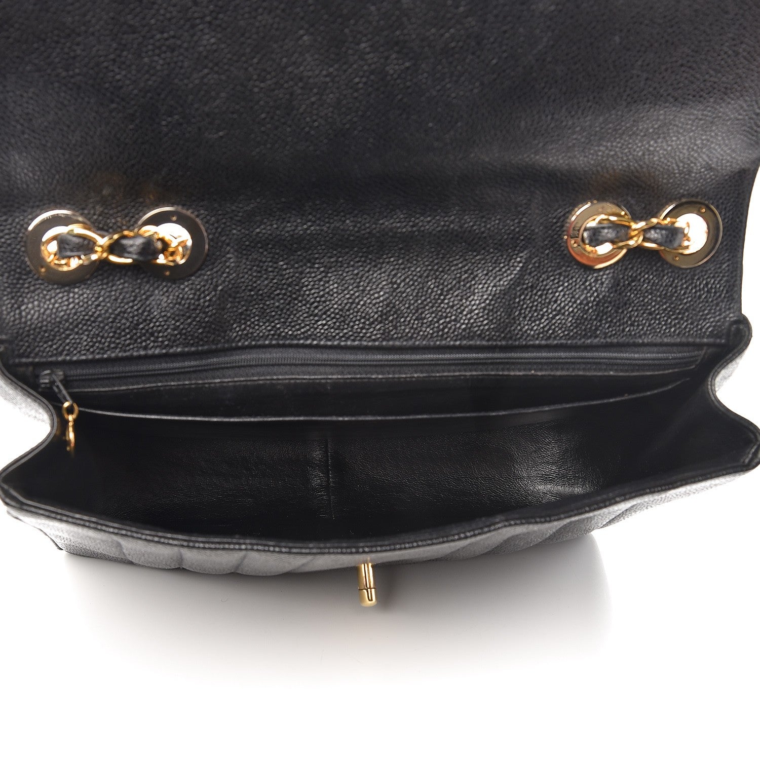 Chanel Caviar Vertical Quilted Jumbo Flap Black 6 of 15