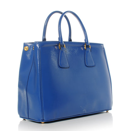 Prada Saffiano Vernice Shopping Tote Azzurro 3 of 10