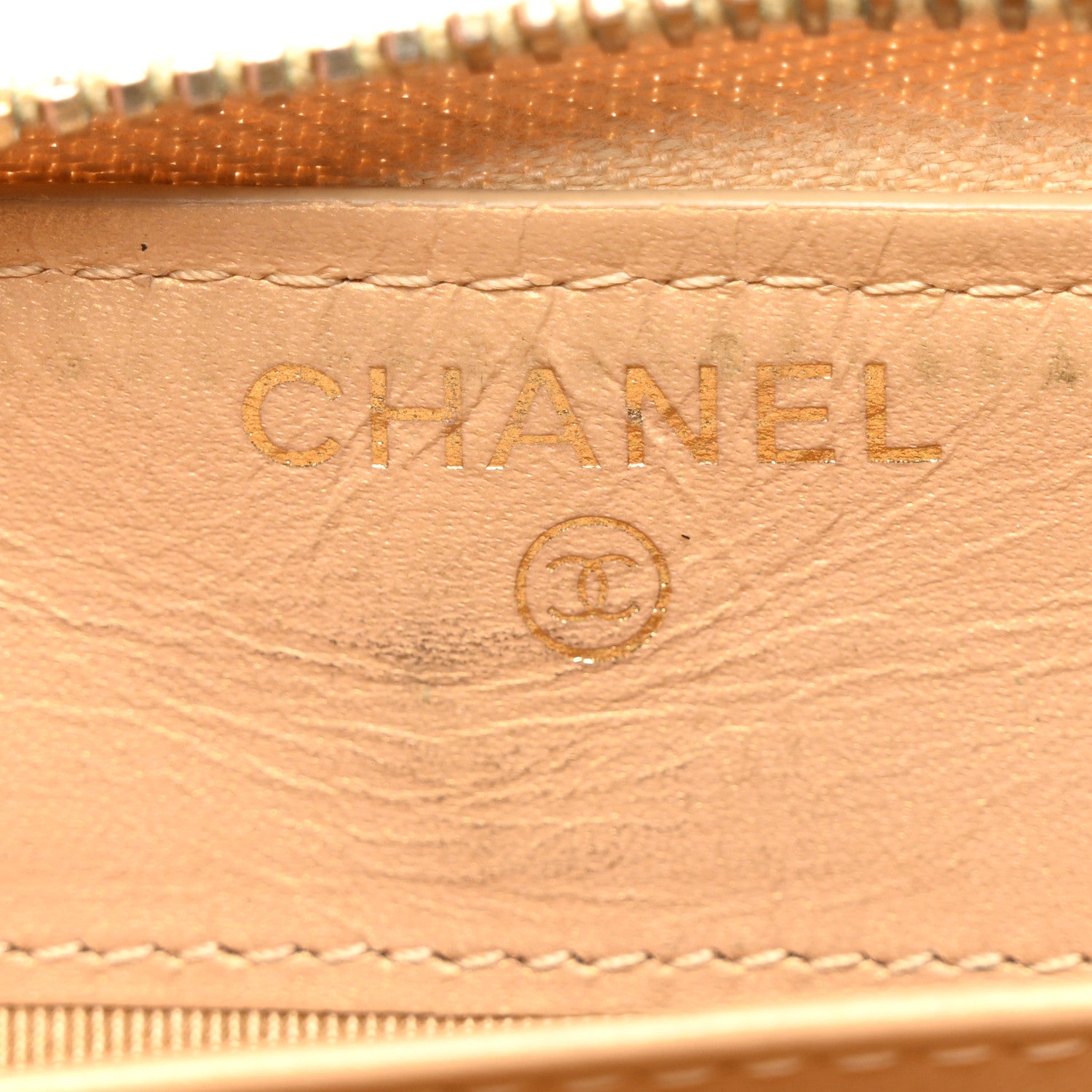 Chanel Iridescent Caviar Quilted Large Gusset Zip Around Wallet Beige Clair 6 of 11