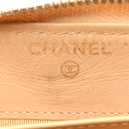 Chanel Iridescent Caviar Quilted Large Gusset Zip Around Wallet Beige Clair 6 of 11