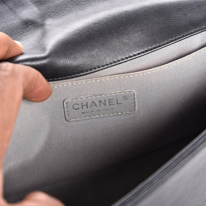 Chanel Calfskin Double Stitch Medium Boy Flap Black 6 of 9