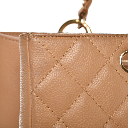 Chanel Caviar Quilted Grand Shopping Tote GST Beige 23 of 25