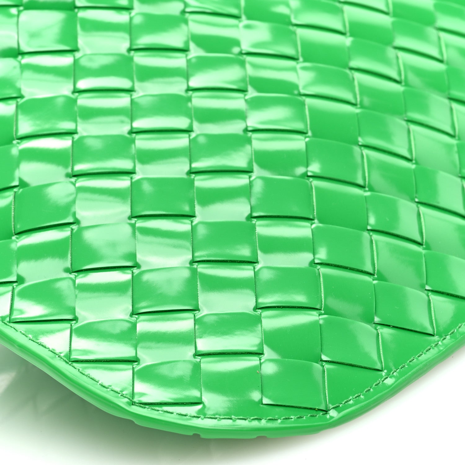 Bottega Veneta Brushed Calfskin Intrecciato Cradle Fold Over Shoulder Bag Parakeet 8 of 10