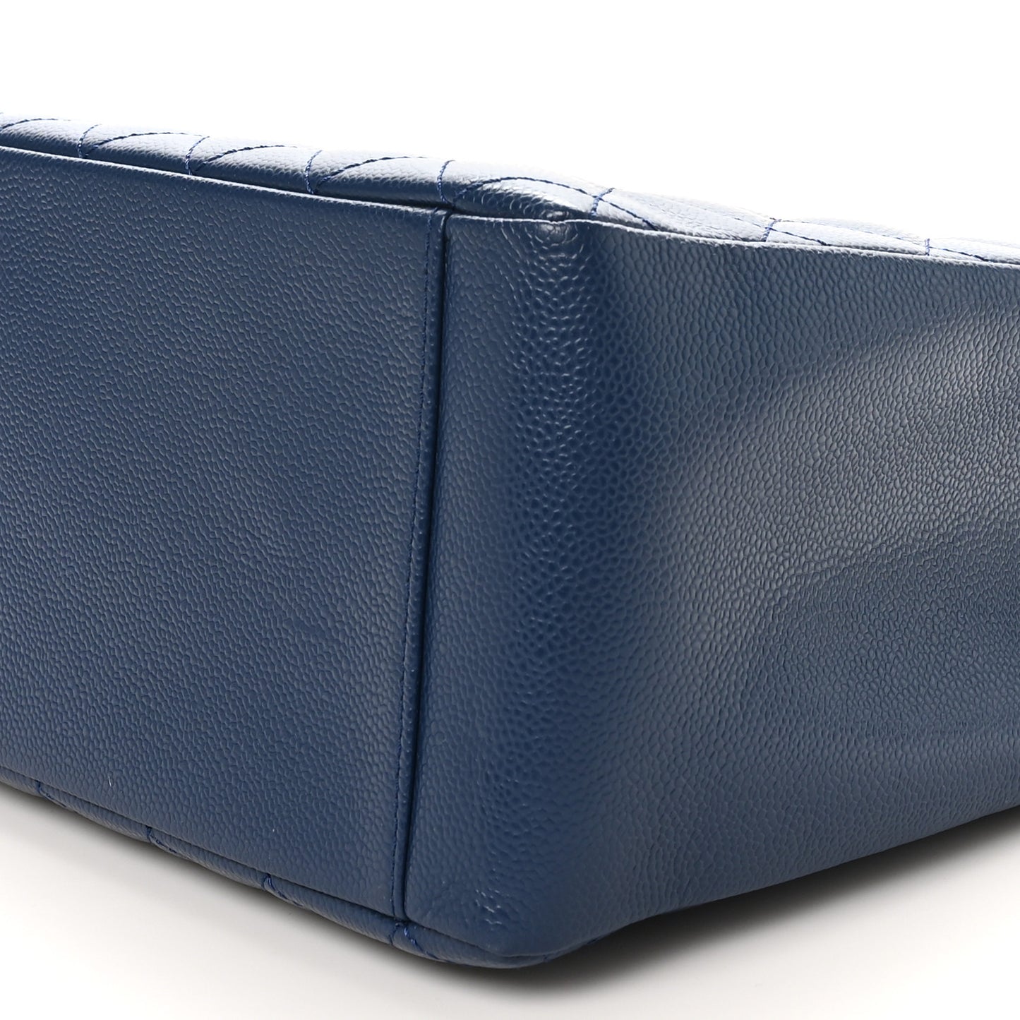 Caviar Quilted Grand Shopping Tote GST Dark Navy Blue