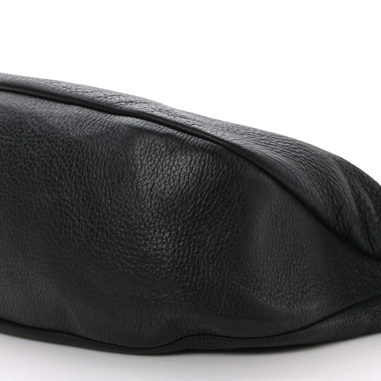Grained Calfskin Tassel Hobo Black