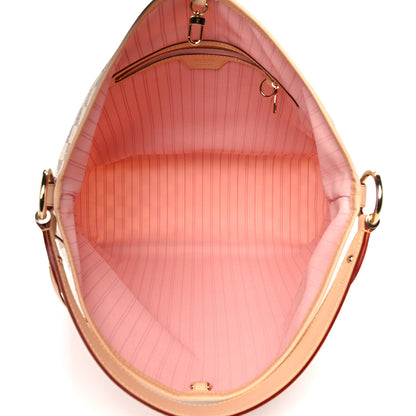 Louis Vuitton Damier Azur Delightful MM Rose Ballerine 5 of 14