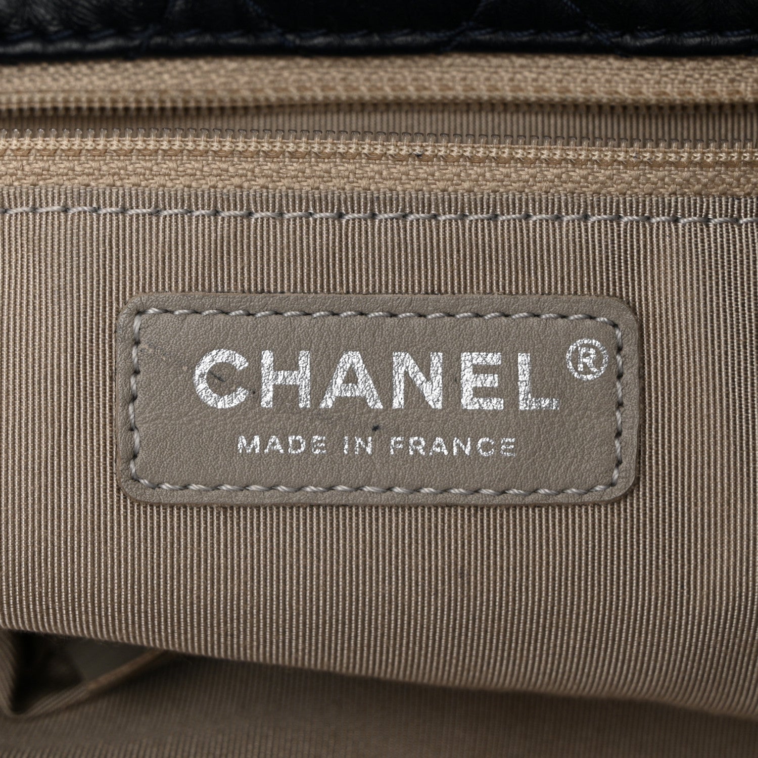 Chanel Goatskin Suede Calfskin Quilted Patchwork Drawstring Bag Blue 6 of 10