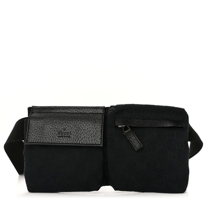 Gucci GG Monogram Double Pocket Belt Bag Black 1 of 11