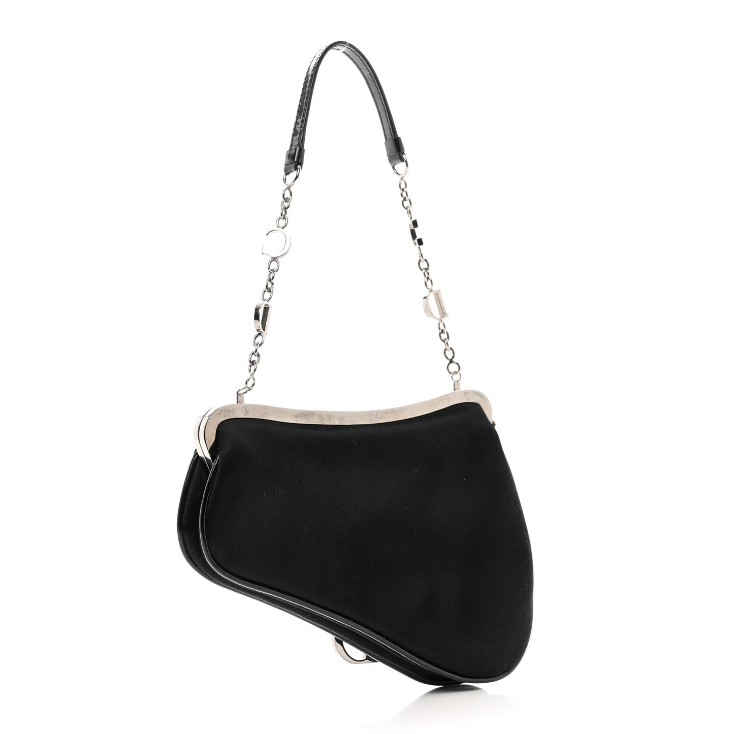 Satin Mini Frame Saddle Black