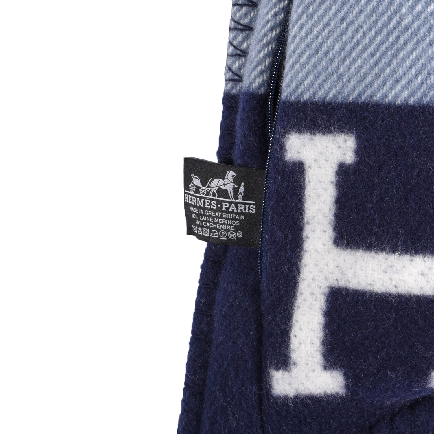 Hermes Wool Cashmere Avalon III Pillow PM Ecru Caban 3 of 4