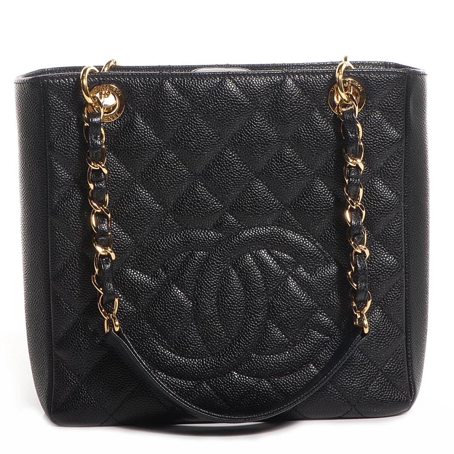Caviar Petit Shopping Tote PST Black