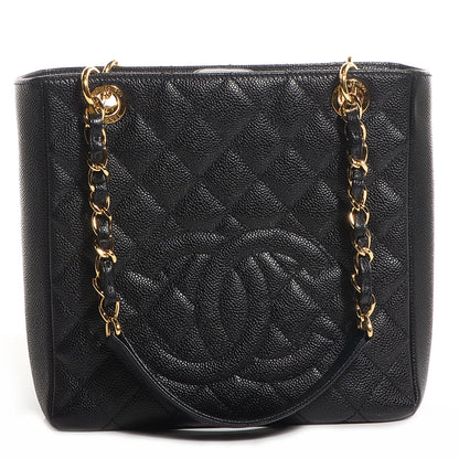 Chanel Caviar Petit Shopping Tote PST Black 1 of 7