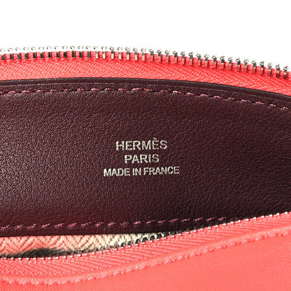 Hermes Milo Lambskin Swift Tohubohu Pouch MM Rose Jaipur Prune 6 of 9