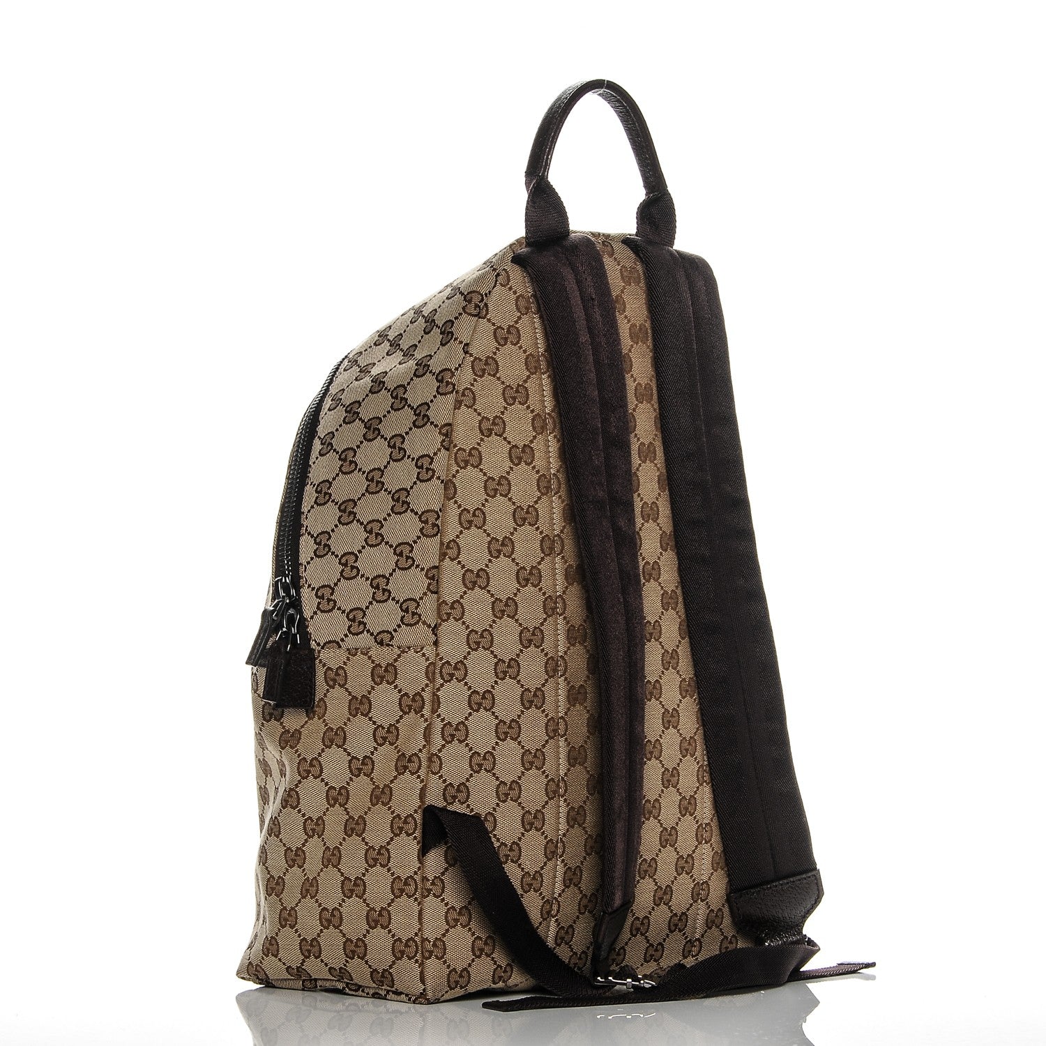 Gucci GG Monogram Web Medium Classic Backpack Brown 3 of 7