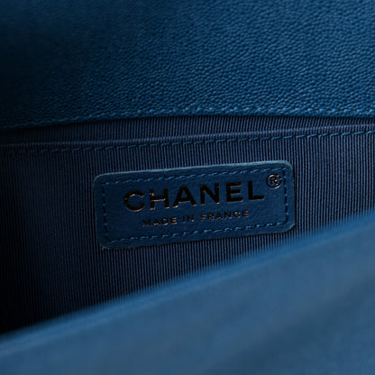 Chanel Caviar Quilted Small Boy Flap Blue 5 of 10