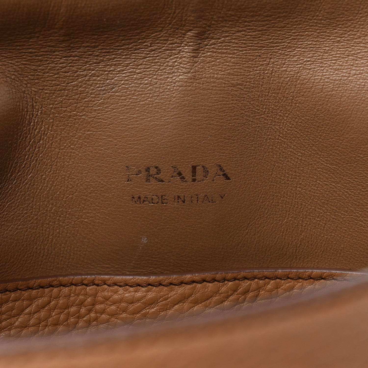 Prada Vitello Daino Flap Shoulder Bag Caramel 6 of 14