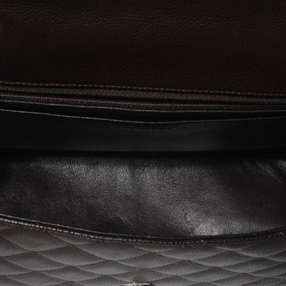 Chanel Caviar Quilted Jumbo Single Flap Dark Brown 7 of 9