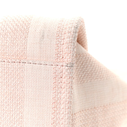 Chanel Mixed Fibers Calfskin Striped Medium Deauville Tote Light Pink 12 of 12