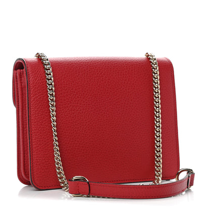 Gucci Dollar Calfskin Small Interlocking G Shoulder Bag Red 3 of 10