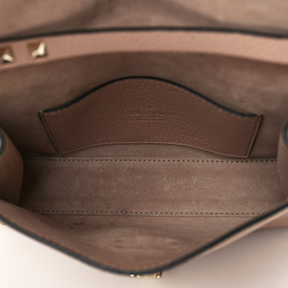 Valentino Garavani Pebbled Calfskin Medium Rockstud Flip Lock Crossbody Bag Poudre 5 of 9
