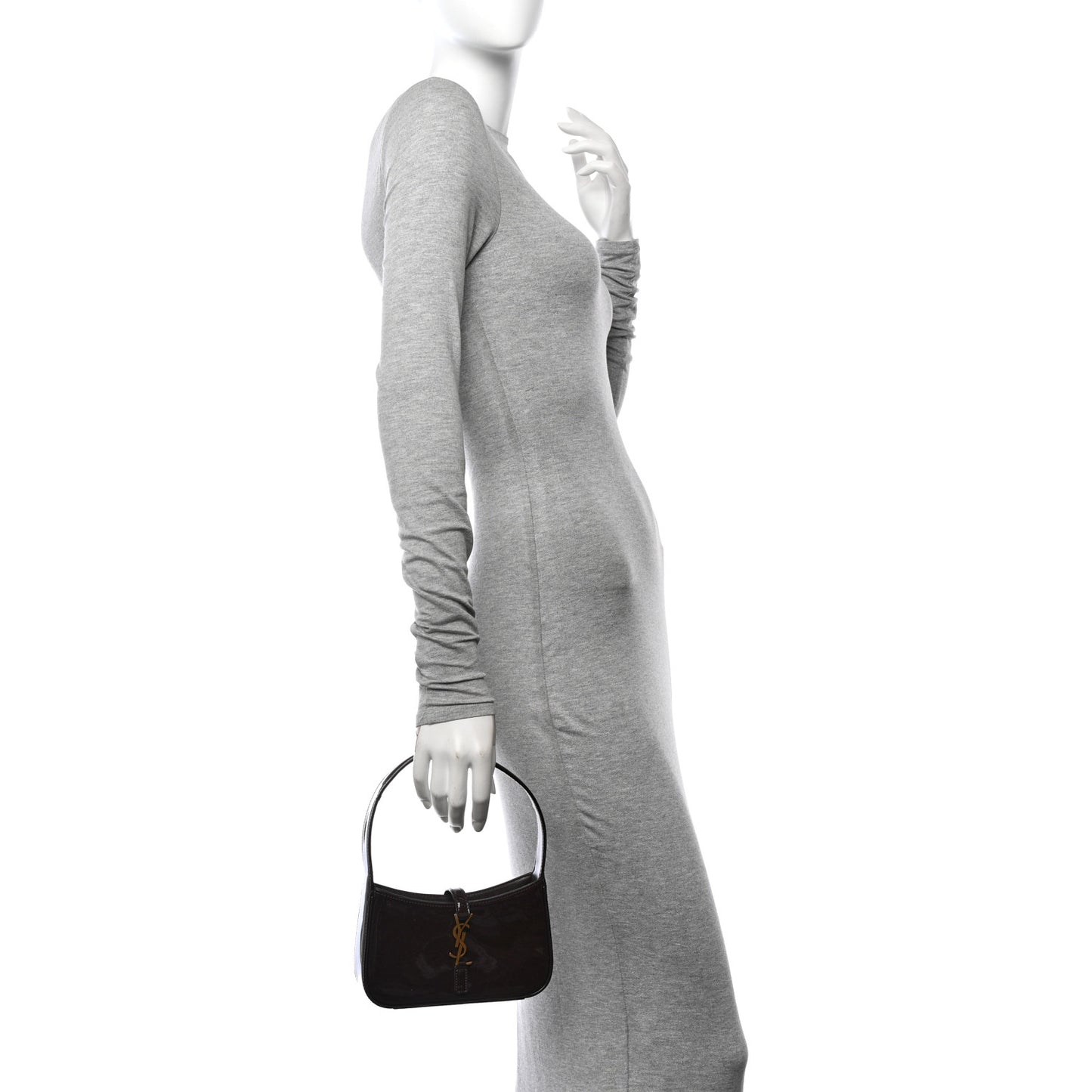 Patent Calfskin Le 5 A 7 Mini Hobo Spicy Chocolate