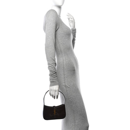 Saint Laurent Patent Calfskin Le 5 A 7 Mini Hobo Spicy Chocolate 2 of 13