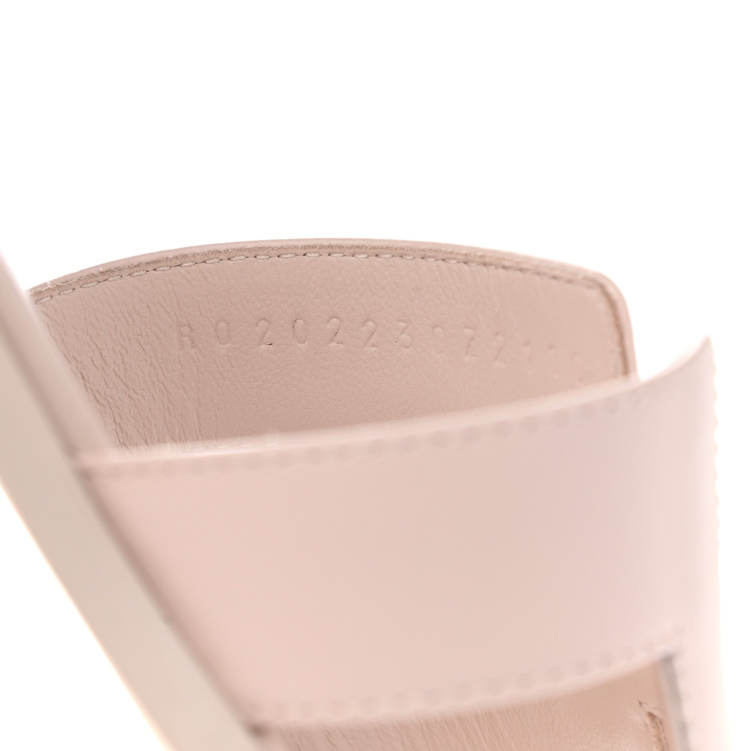 Hermes Box Calfskin Oran Sandals 37 Rose Pale 8 of 9