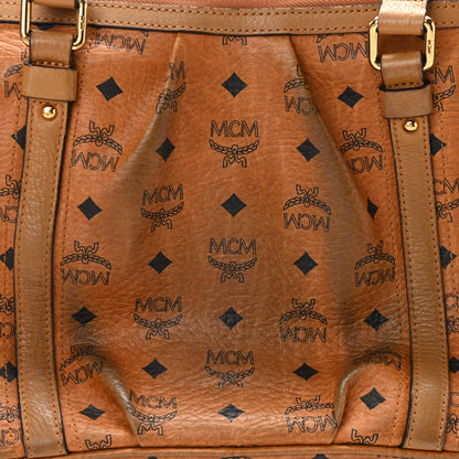 MCM Visetos Medium Essentials Shopper Tote Cognac 12 of 20