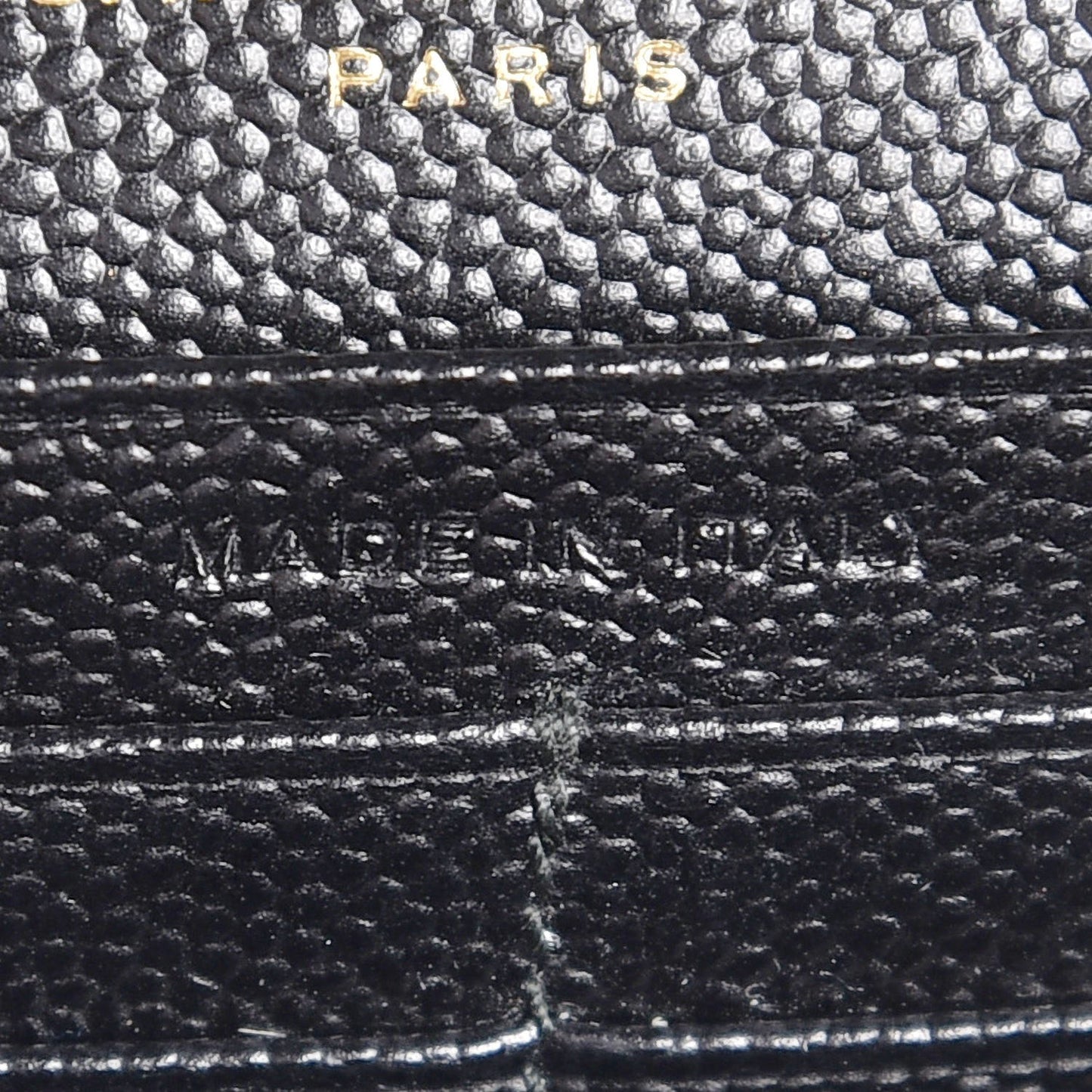 Grain De Poudre Matelasse Chevron Monogram Chain Wallet Black