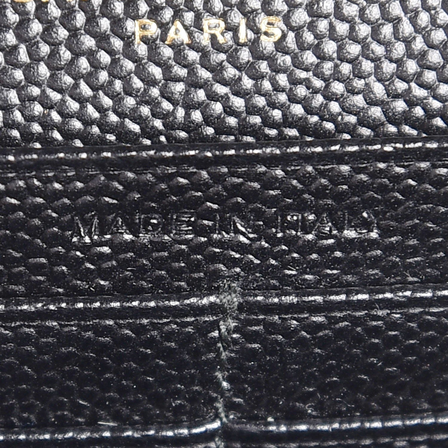 Saint Laurent Grain De Poudre Matelasse Chevron Monogram Chain Wallet Black 7 of 8