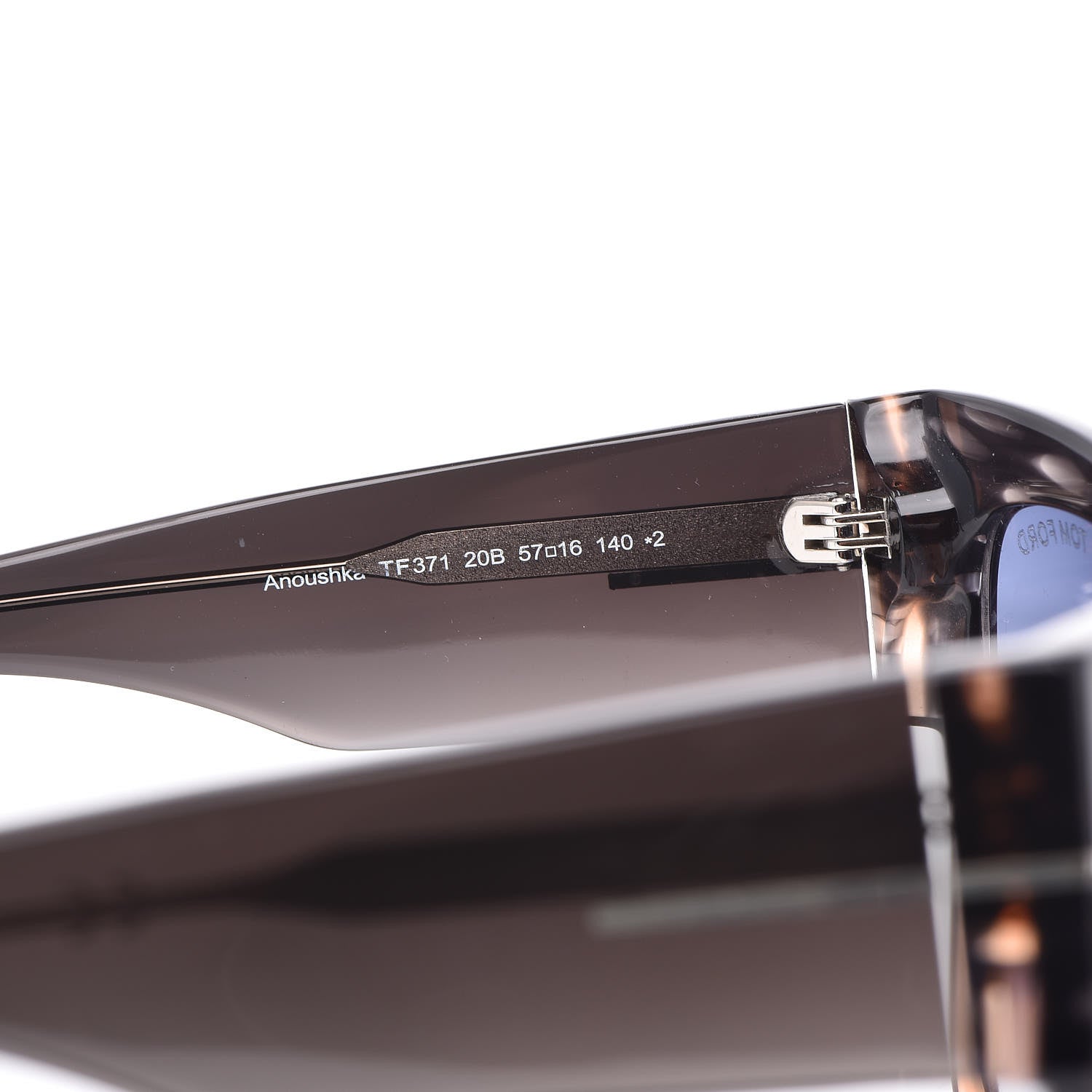 Tom Ford Acetate Anoushka Cat Eye Sunglasses TF371 Melange Grey Peach 6 of 7