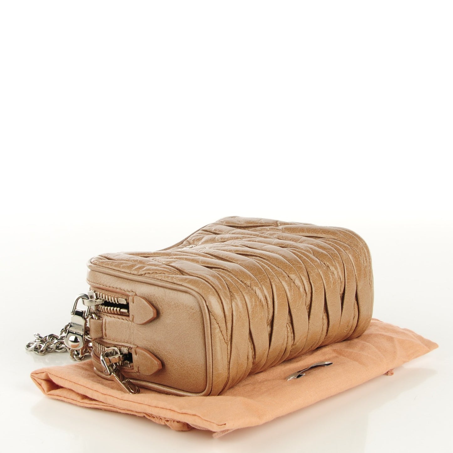 Nappa Matelasse Lux Small Shoulder Bag Cammeo