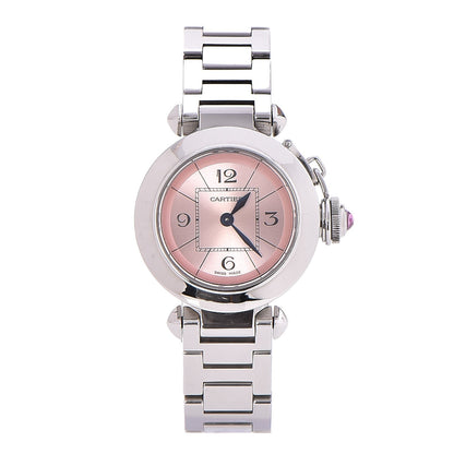 Cartier Stainless Steel 27mm Miss Pasha Quartz Watch Pink 1 of 9