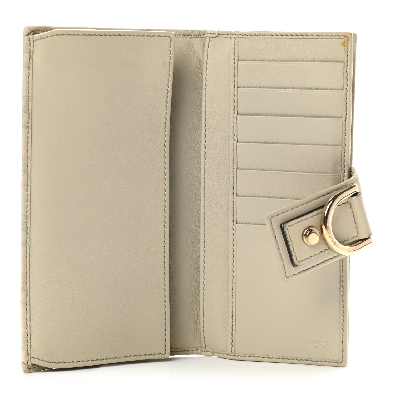 Gucci Guccissima Abbey Continental Wallet Off White 5 of 9