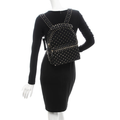 Valentino Garavani Nylon Quilted Rockstud Spike Backpack Black 2 of 6