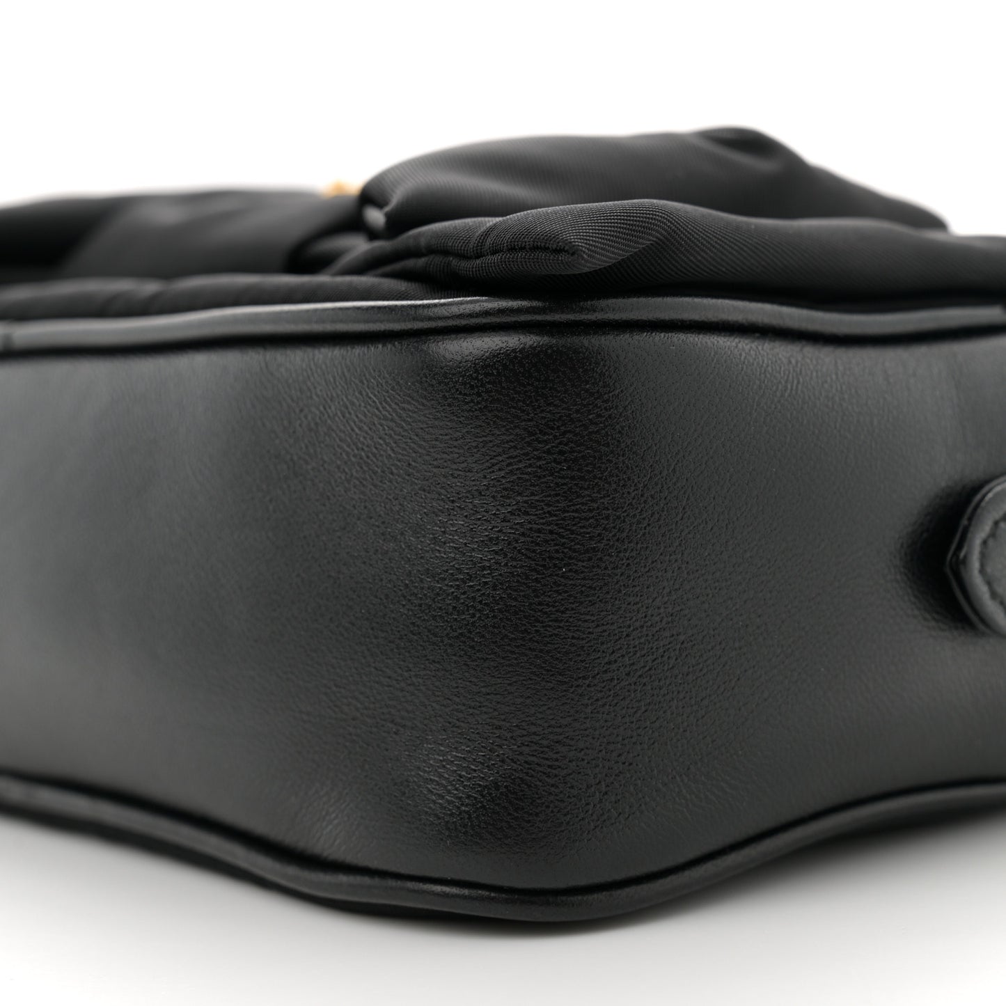 Tessuto Nylon Nappa Bow Camera Bag Black