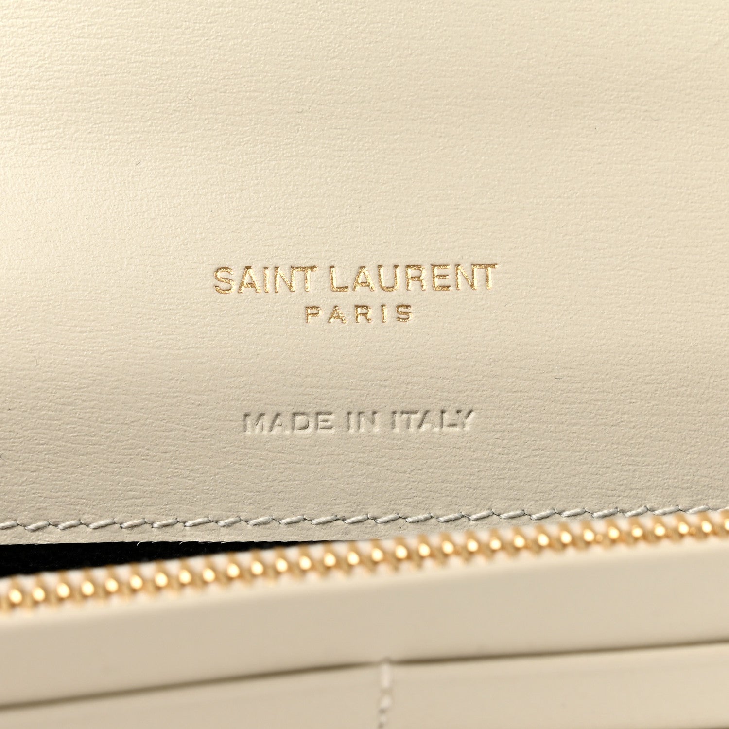 Saint Laurent Calfskin Tiny Monogram Cassandre Wallet Crema Soft 5 of 7