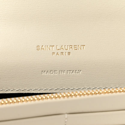 Saint Laurent Calfskin Tiny Monogram Cassandre Wallet Crema Soft 5 of 7