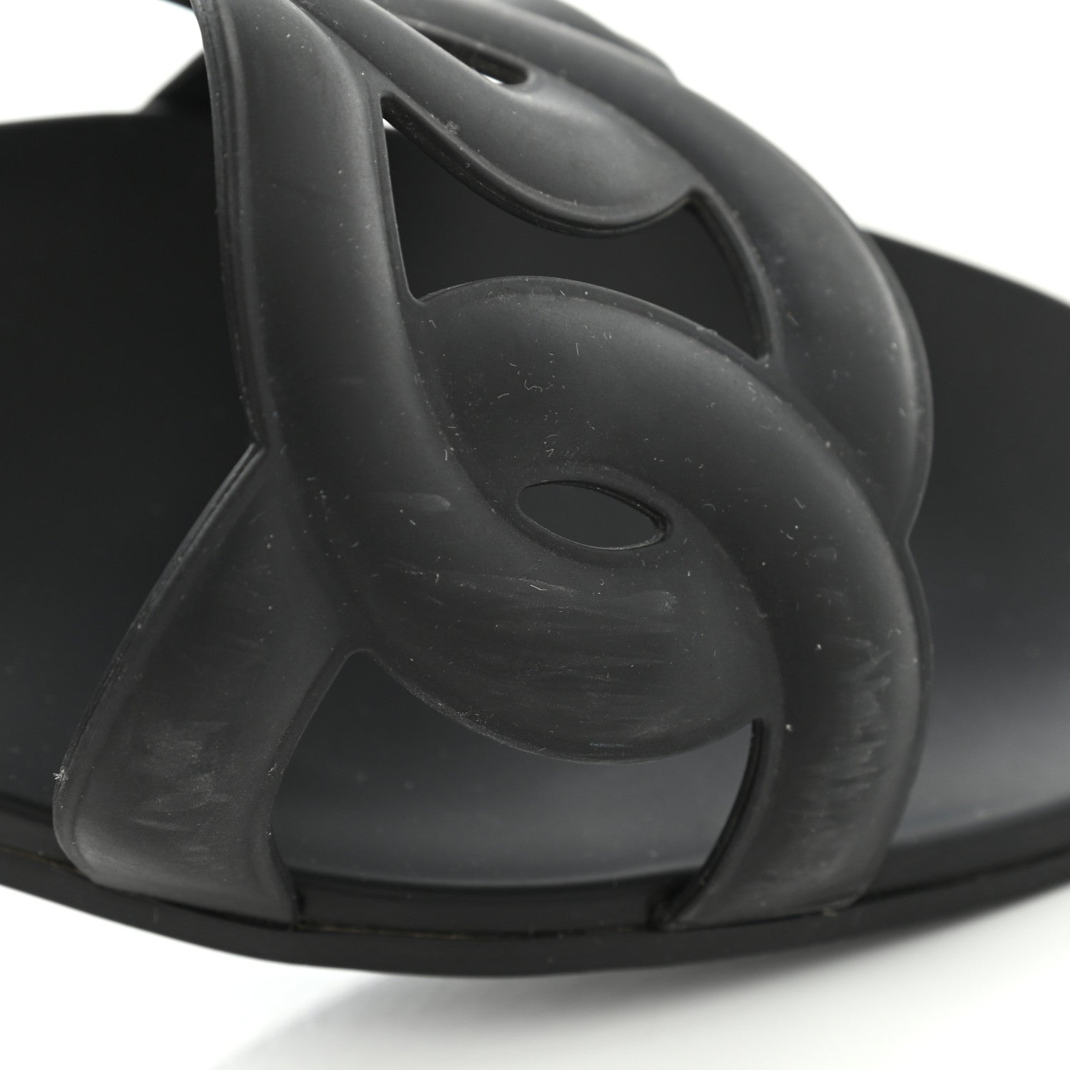 Hermes Rubber Aloha Sandals 41 Black 8 of 9