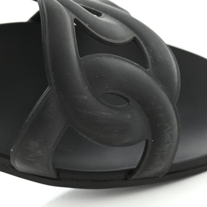 Hermes Rubber Aloha Sandals 41 Black 8 of 9