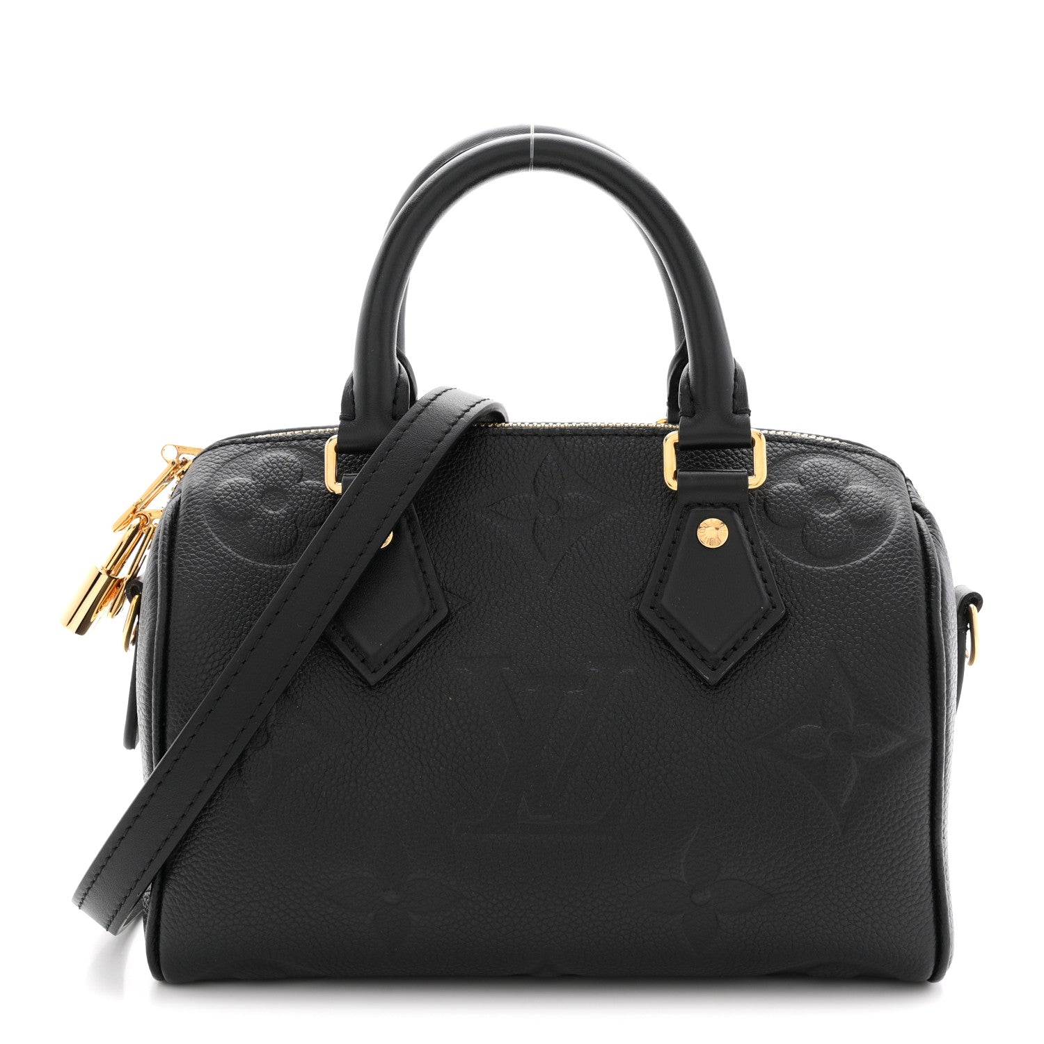 Louis Vuitton Empreinte Monogram Giant Speedy Bandouliere 20 Black 1 of 11