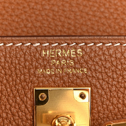 Hermes Togo Kelly Retourne 25 Gold 6 of 16