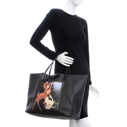 Givenchy Textured Coated Canvas Bambi Print Large Antigona Tote Black 2 of 8